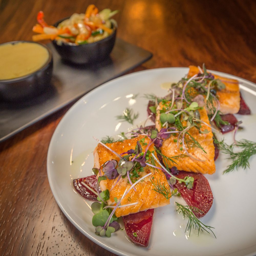 Bottega Salmon Dish Pinones Beach