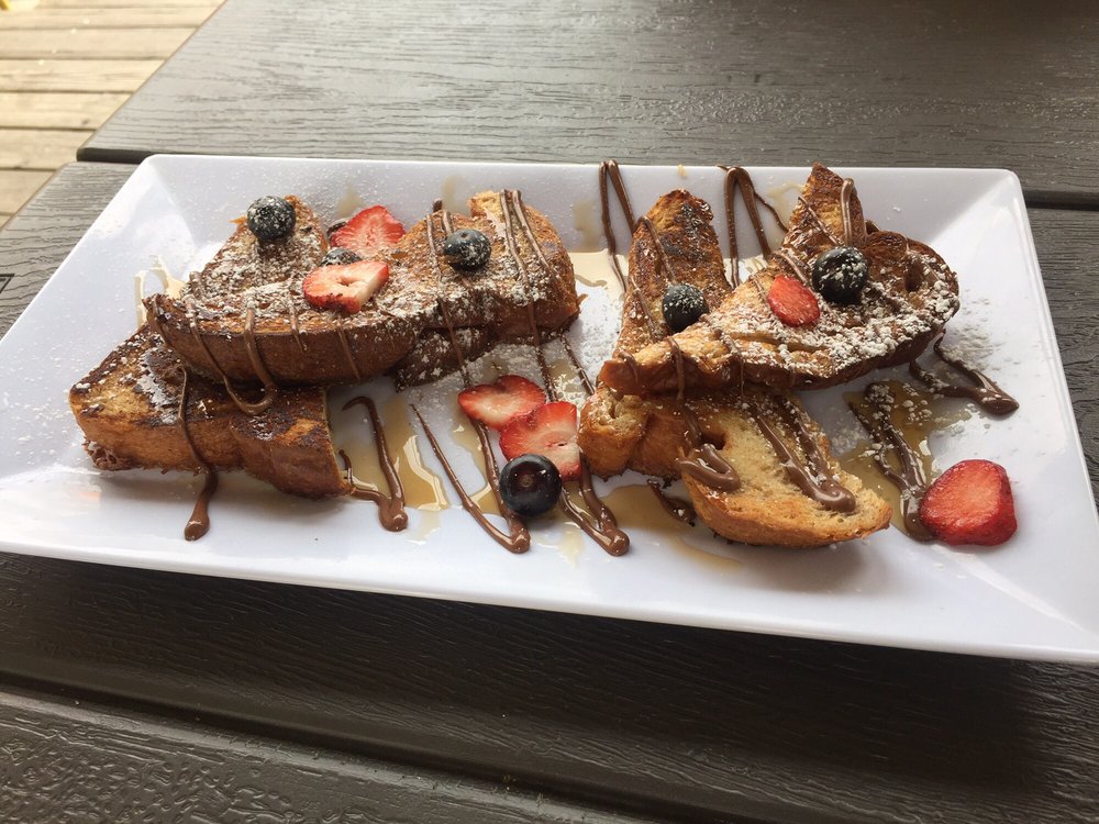 Cafe Tresbe Chocolate Fruit French Toast Pinones Beach
