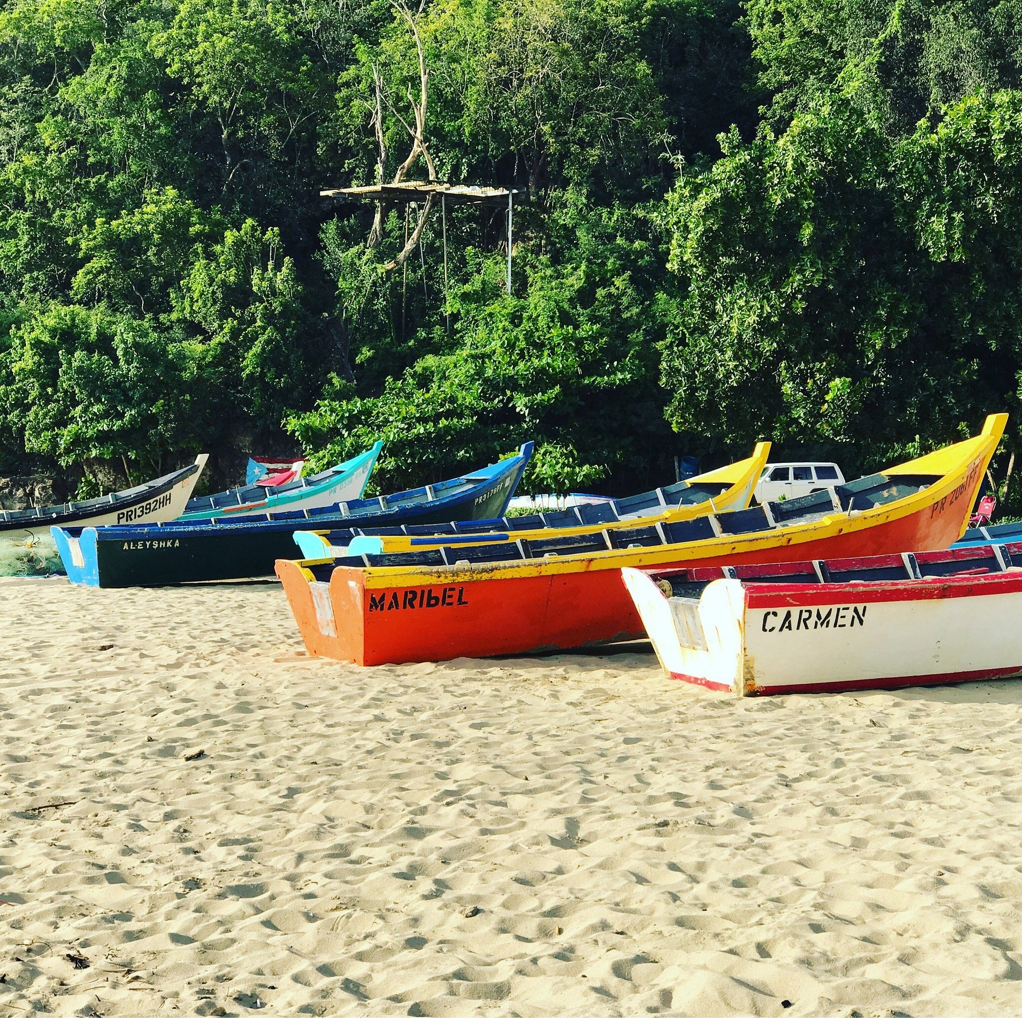 Crash Boat Beach Colorful Boats