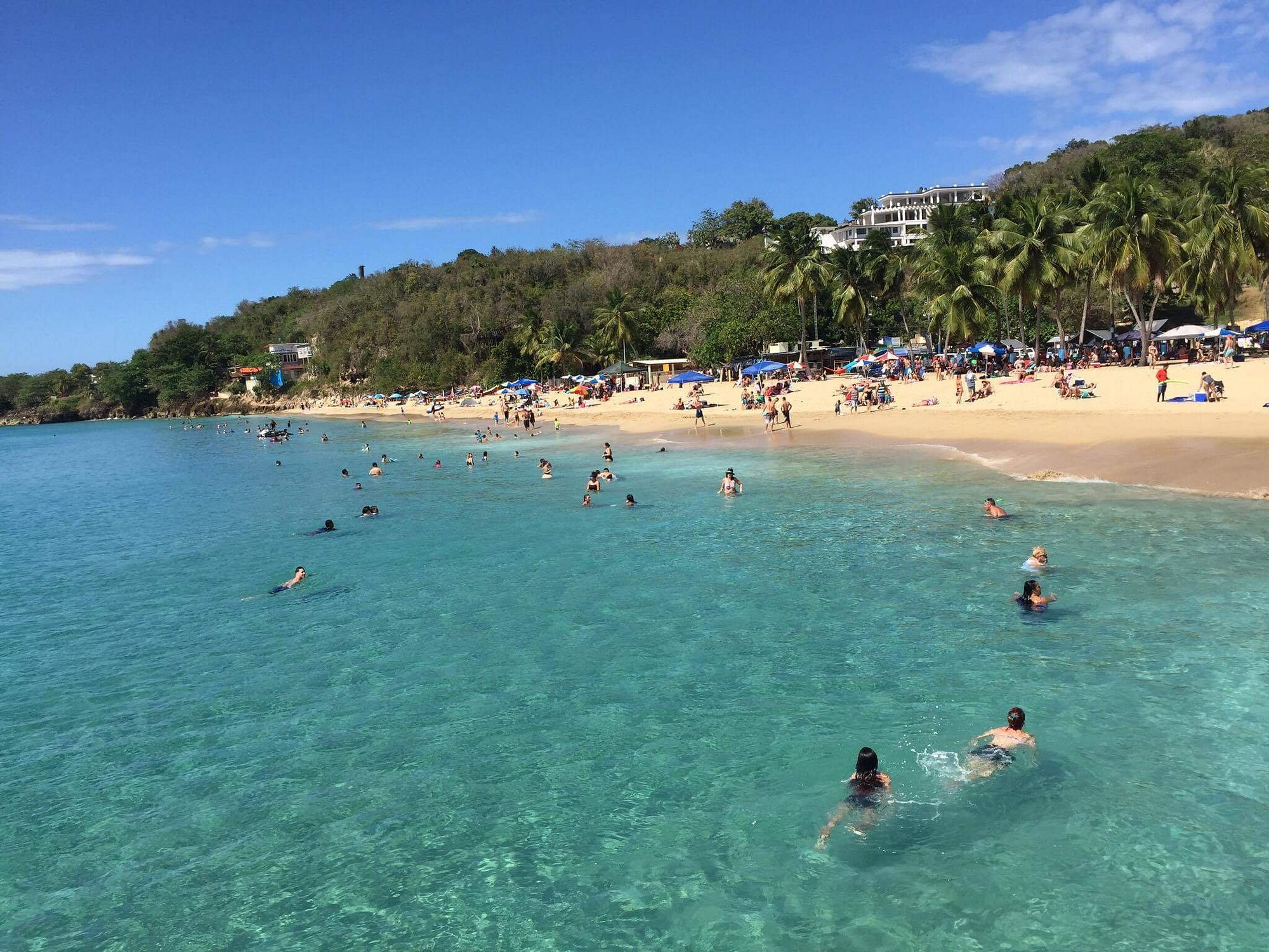 Crash Boat Beach Swimming Crowds