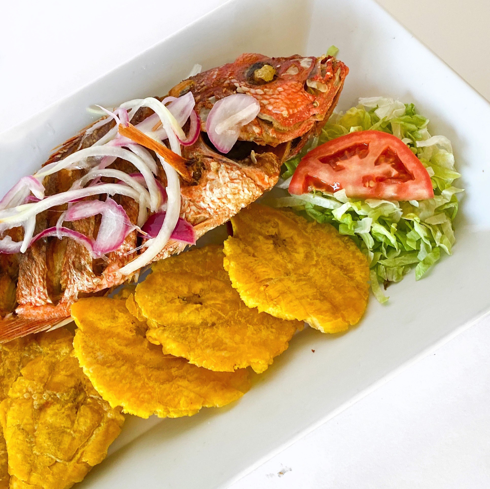 Donde Olga Fried Fish Plate Pinones Beach