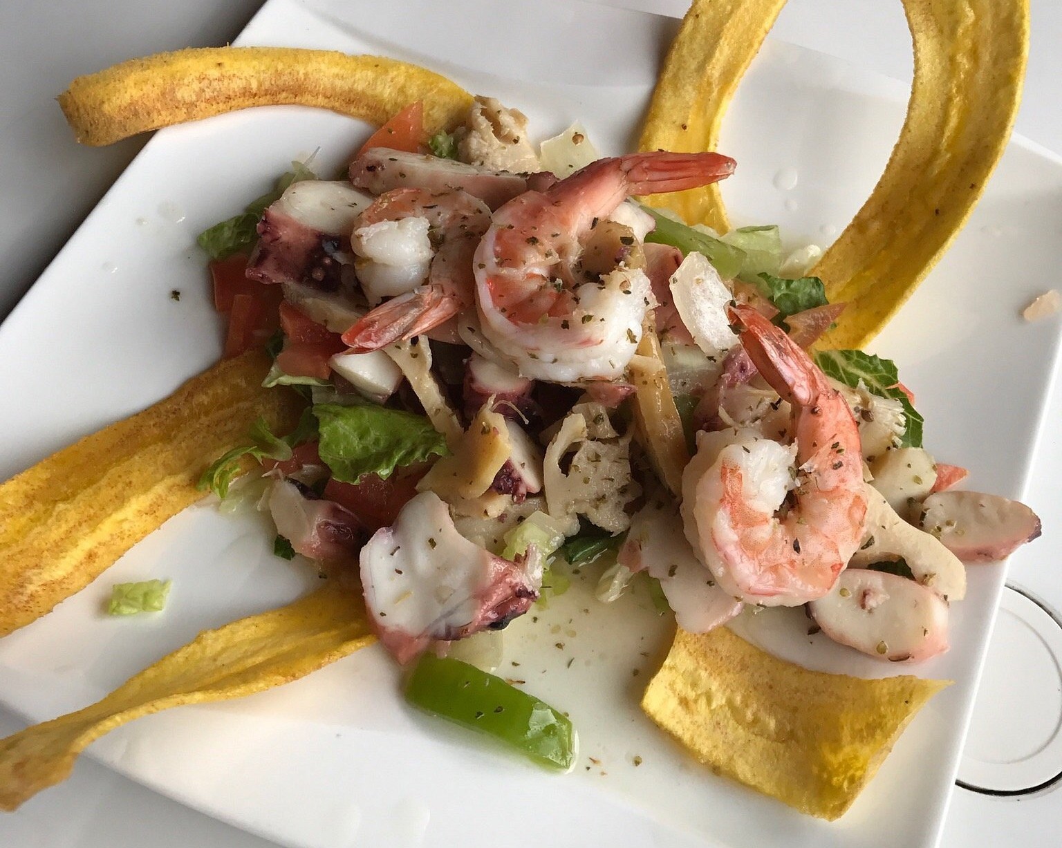 El Nuevo Acuario Seafood Salad Pinones Beach