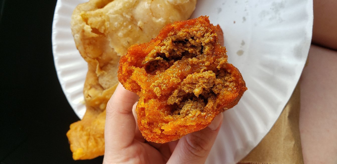 Kiosko El Boricua Stuffed Alcapurria Pinones Beach