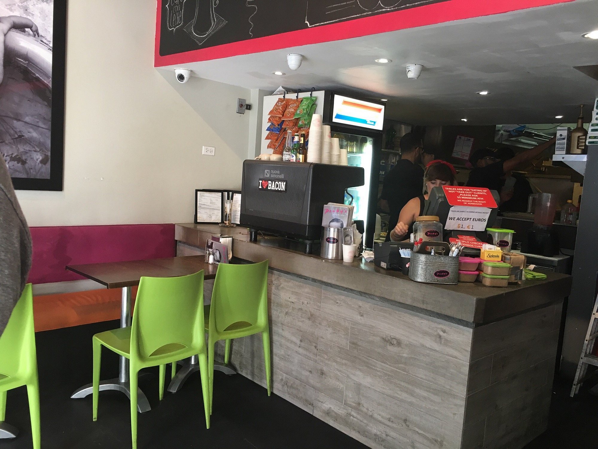 Pinkys Interior Dining Area Pinones Beach