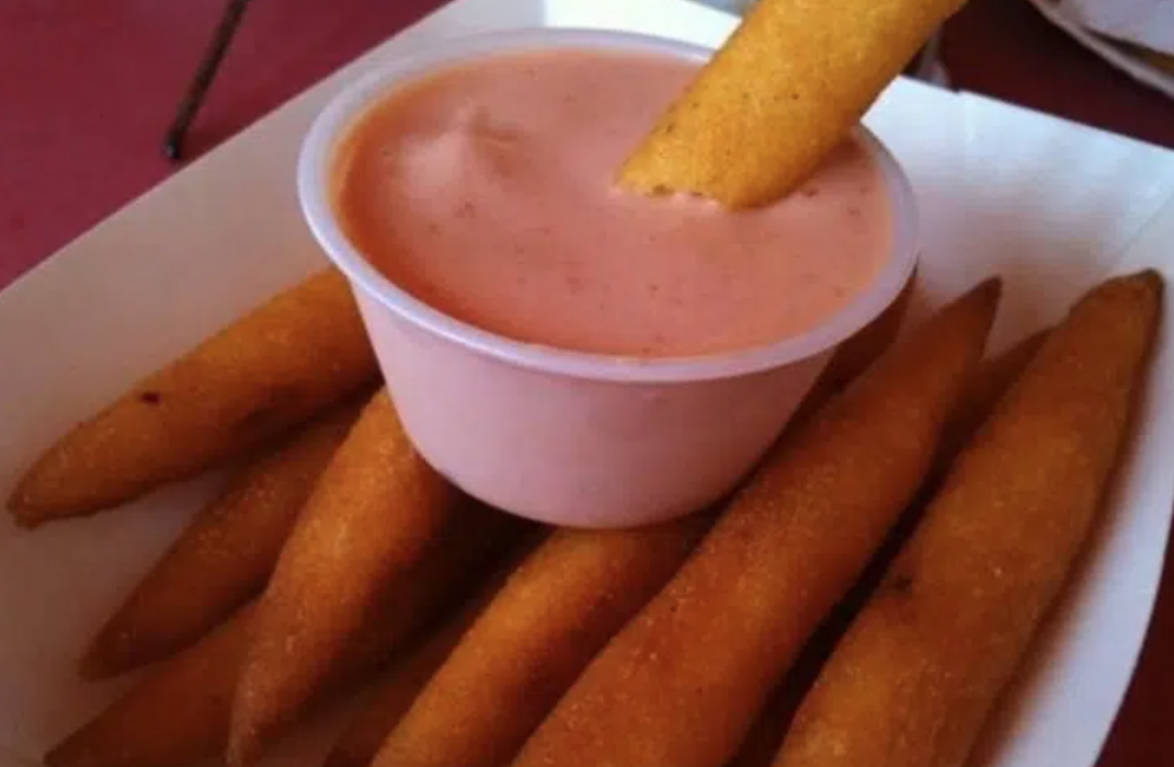 Pinones Food Kiosks Chinchorros Sorullitos With Sauce Pinones Beach