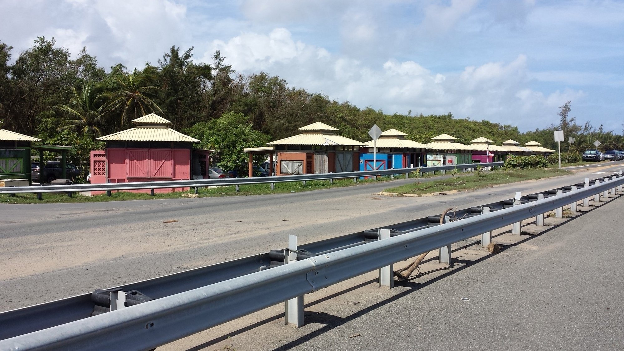 Pinones Food Kiosks Roadside View Pinones Beach