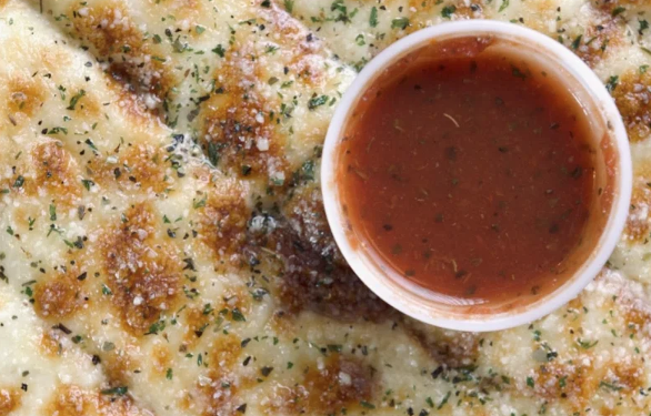 Rosas Pizza Garlic Bread Sauce Pinones Beach
